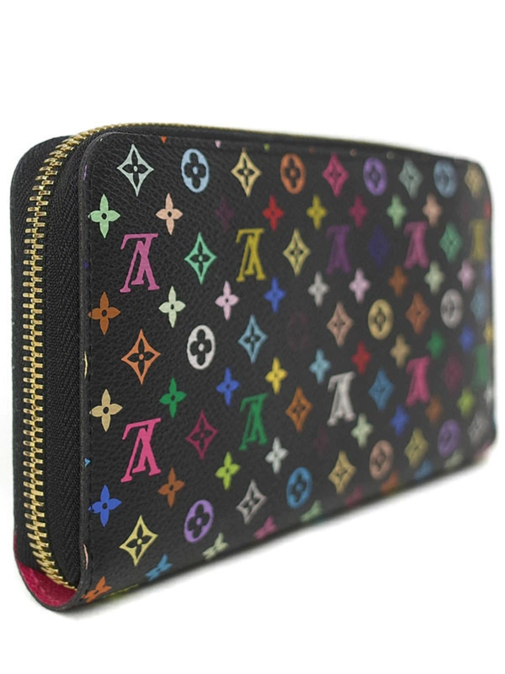 Louis Vuitton Zippy Round Long Monogram Zipper Multicolor Wallet Brown